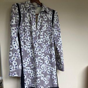Floral shirt dress - long sleeves and lined